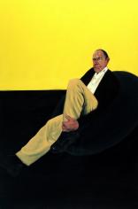 יושב, קומפוזיציה בשחור וצהוב, שמן על בד, 100/150, 2010 (אצל עידית ורפי אדטו)